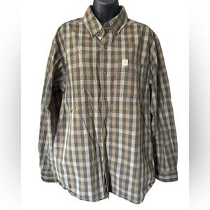 Carhartt Checkered Shirt in Brown and Tan